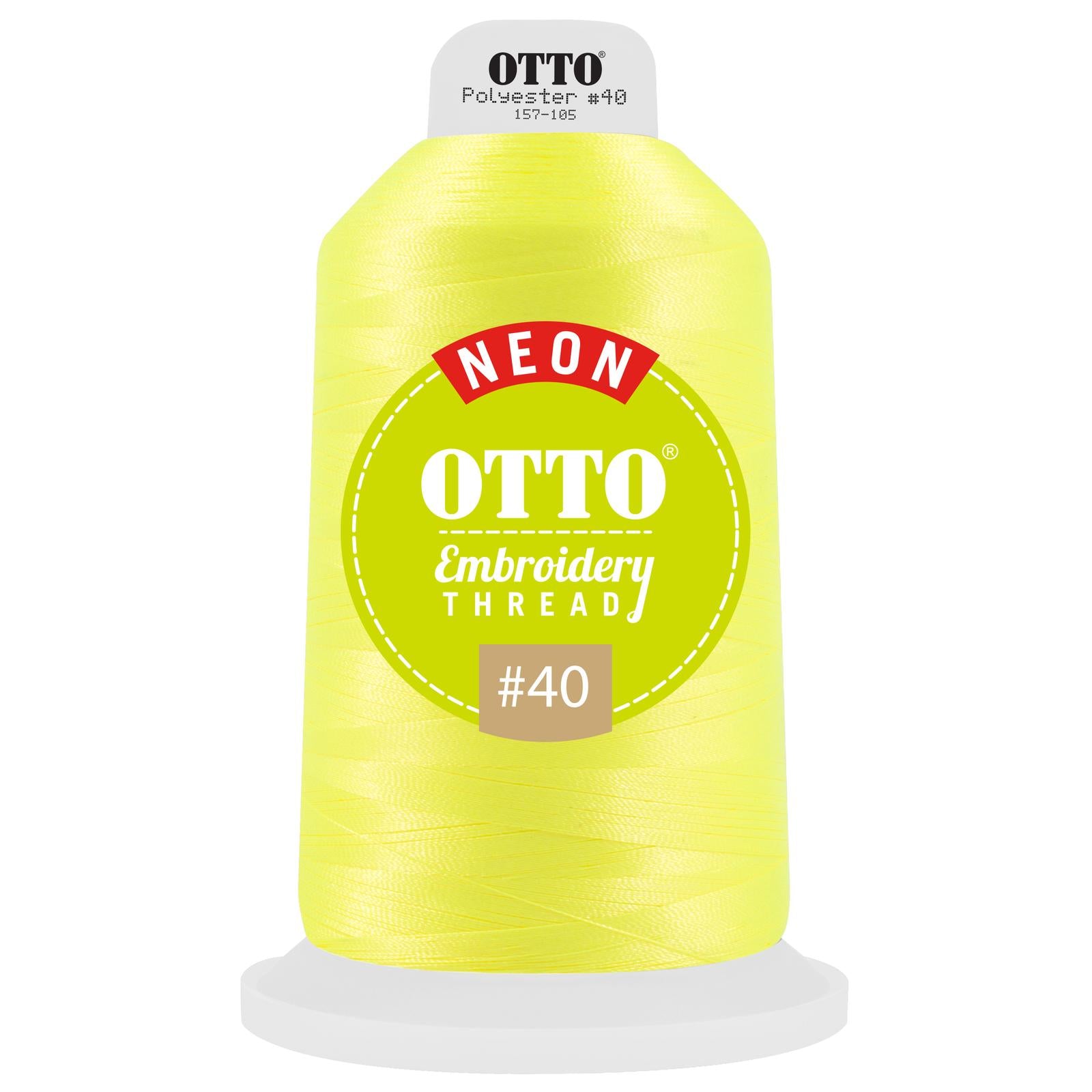 Front View of 3923 - Thread 3923 OTTO Embroidery Neon Thread #40 5,500 yd. King Cone