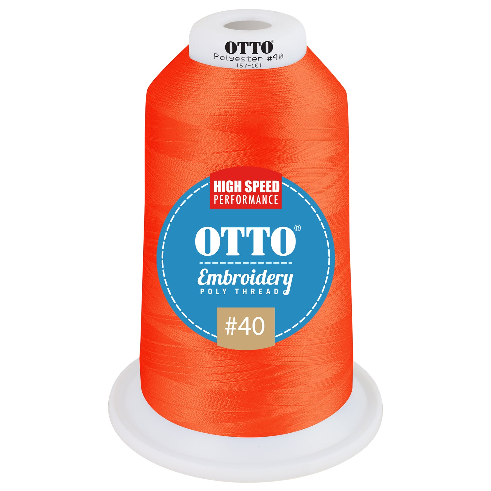 Front View of 41655 - Thread 41655 OTTO Embroidery Poly Thread #40 5,500 yd. King Cone