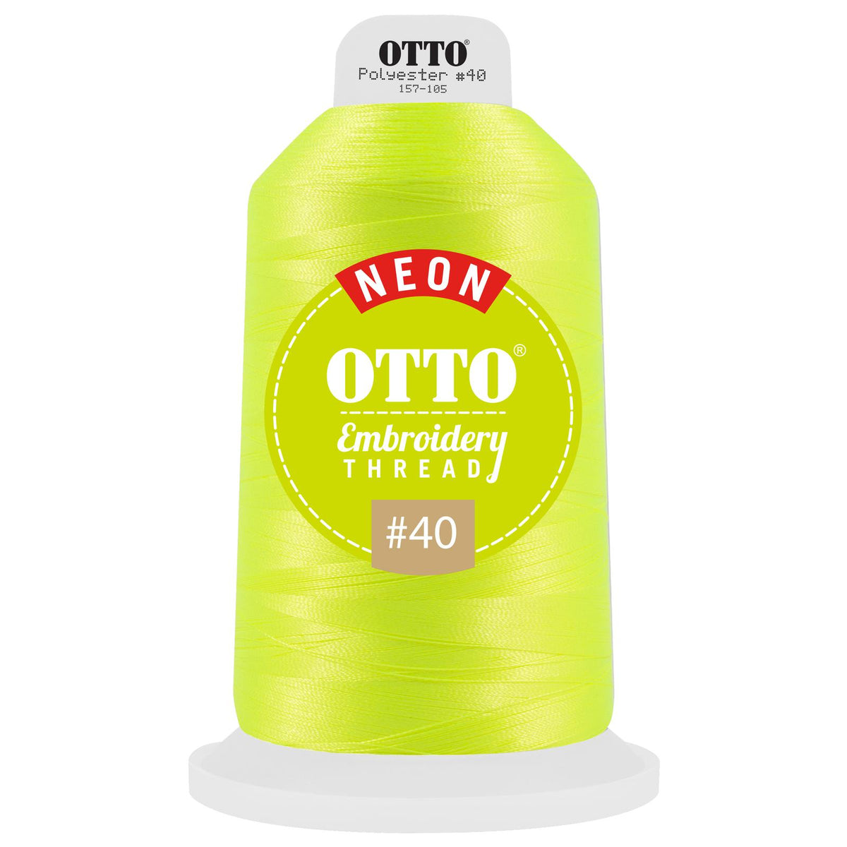 Front View of 45713 - Thread 45713 OTTO Embroidery Neon Thread #40 5,500 yd. King Cone