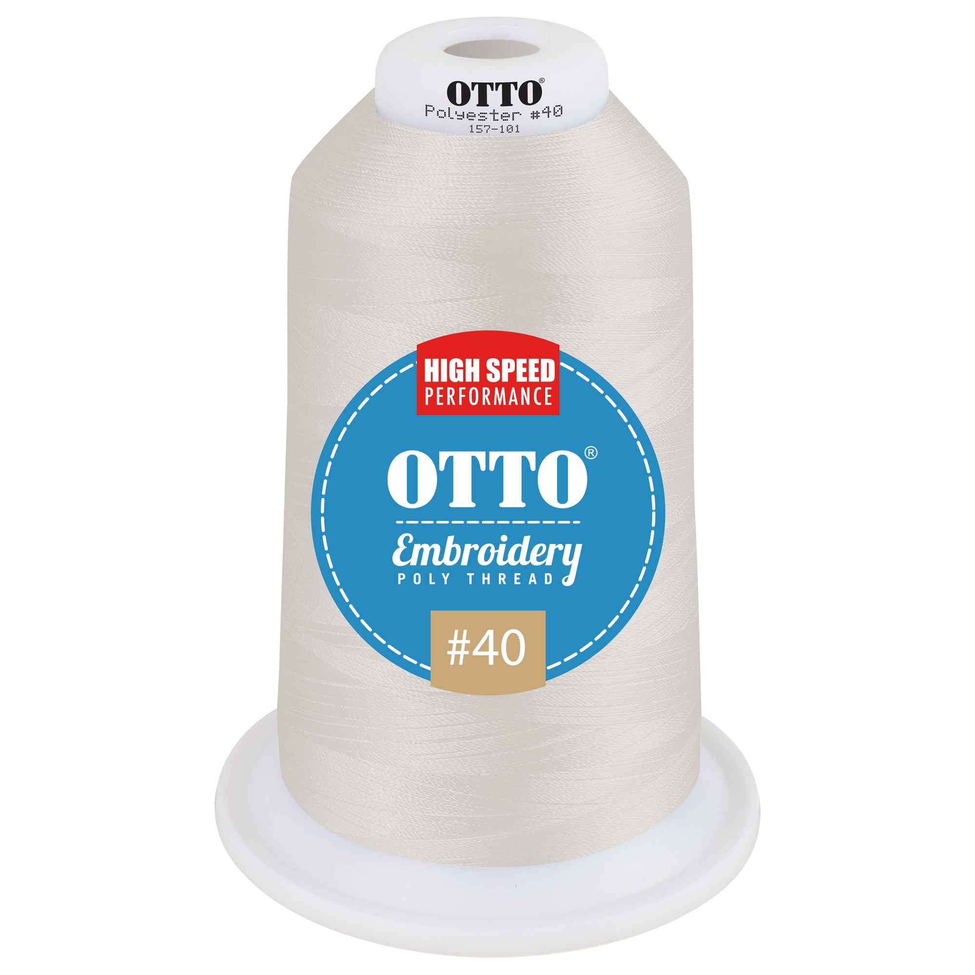 Front View of 510102 - Thread 510102 OTTO Embroidery Poly Thread #40 5,500 yd. King Cone