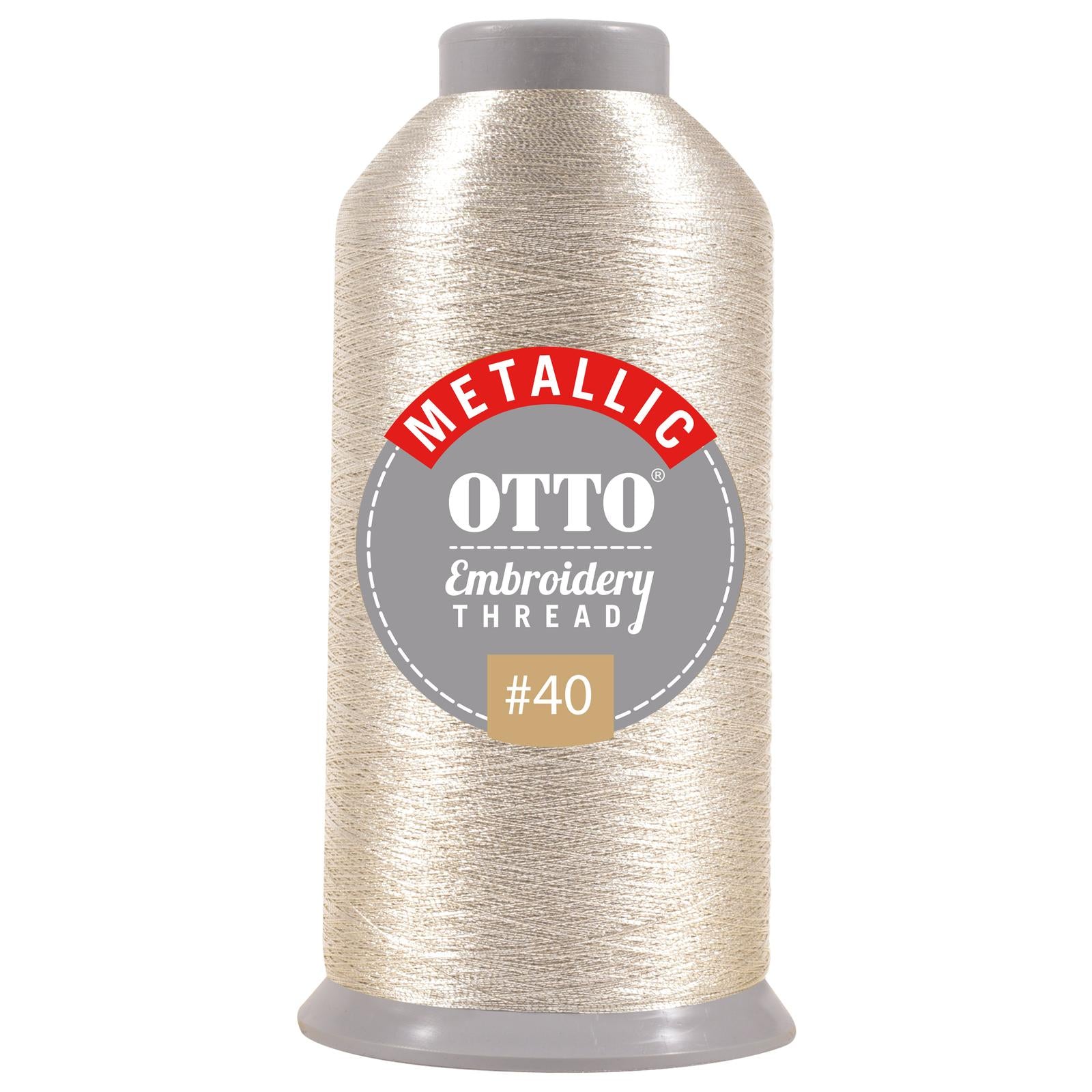 Front View of 701 - Thread 701 OTTO Embroidery Metallic Thread #40 3,300 yd. Cone