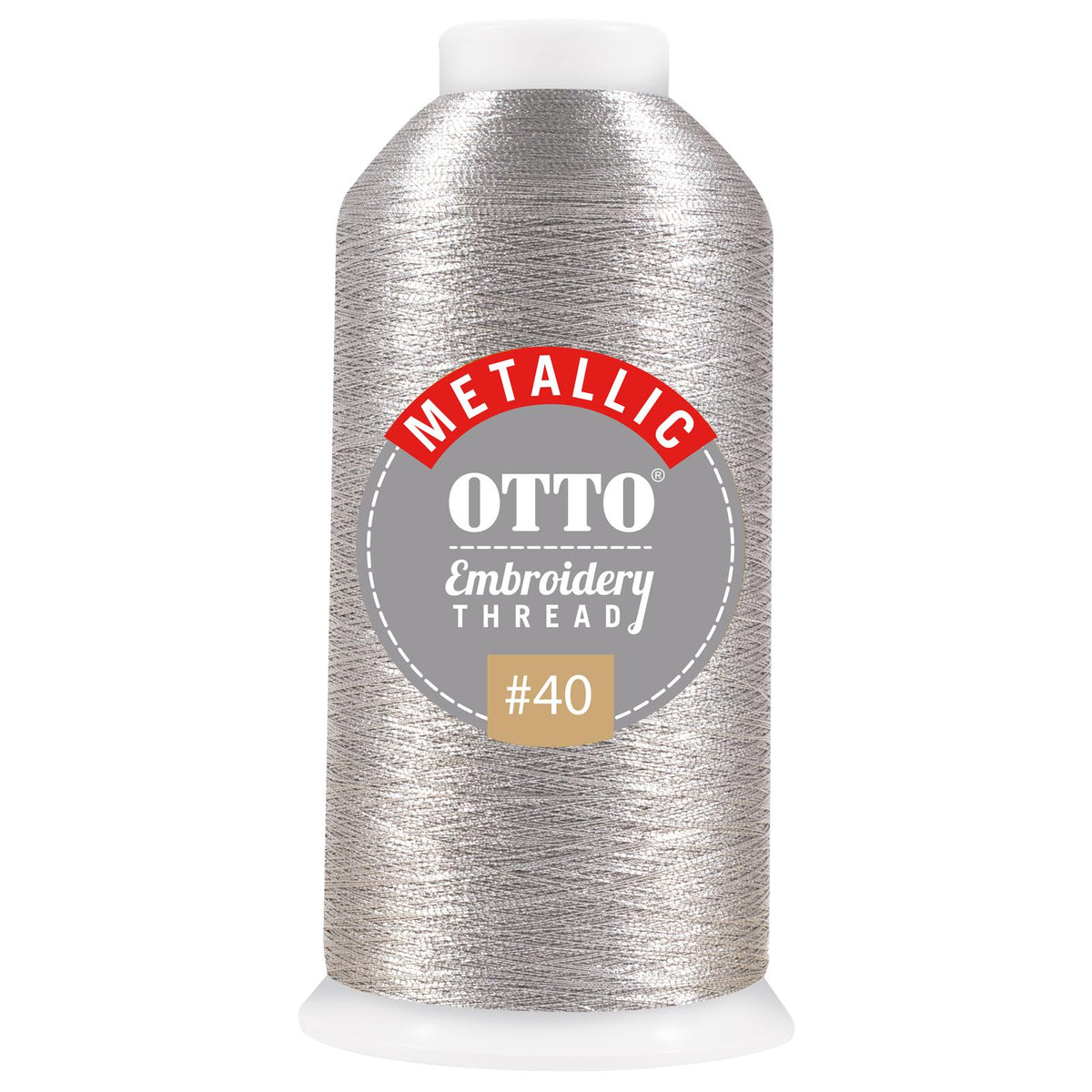 Front View of 702 - Thread 702 OTTO Embroidery Metallic Thread #40 1,100 yd. Cone