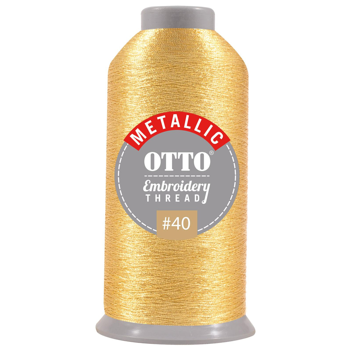 Front View of 703 - Thread 703 OTTO Embroidery Metallic Thread #40 3,300 yd. Cone