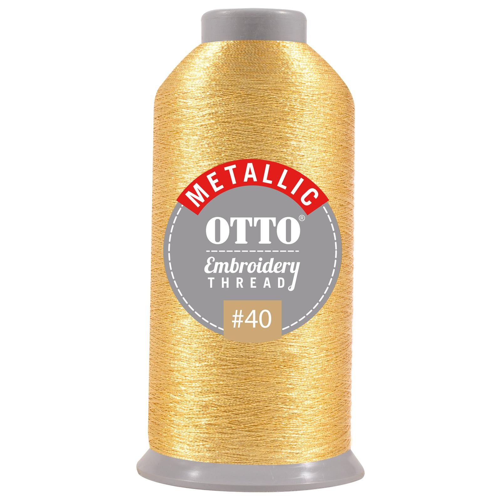Front View of 703 - Thread 703 OTTO Embroidery Metallic Thread #40 3,300 yd. Cone
