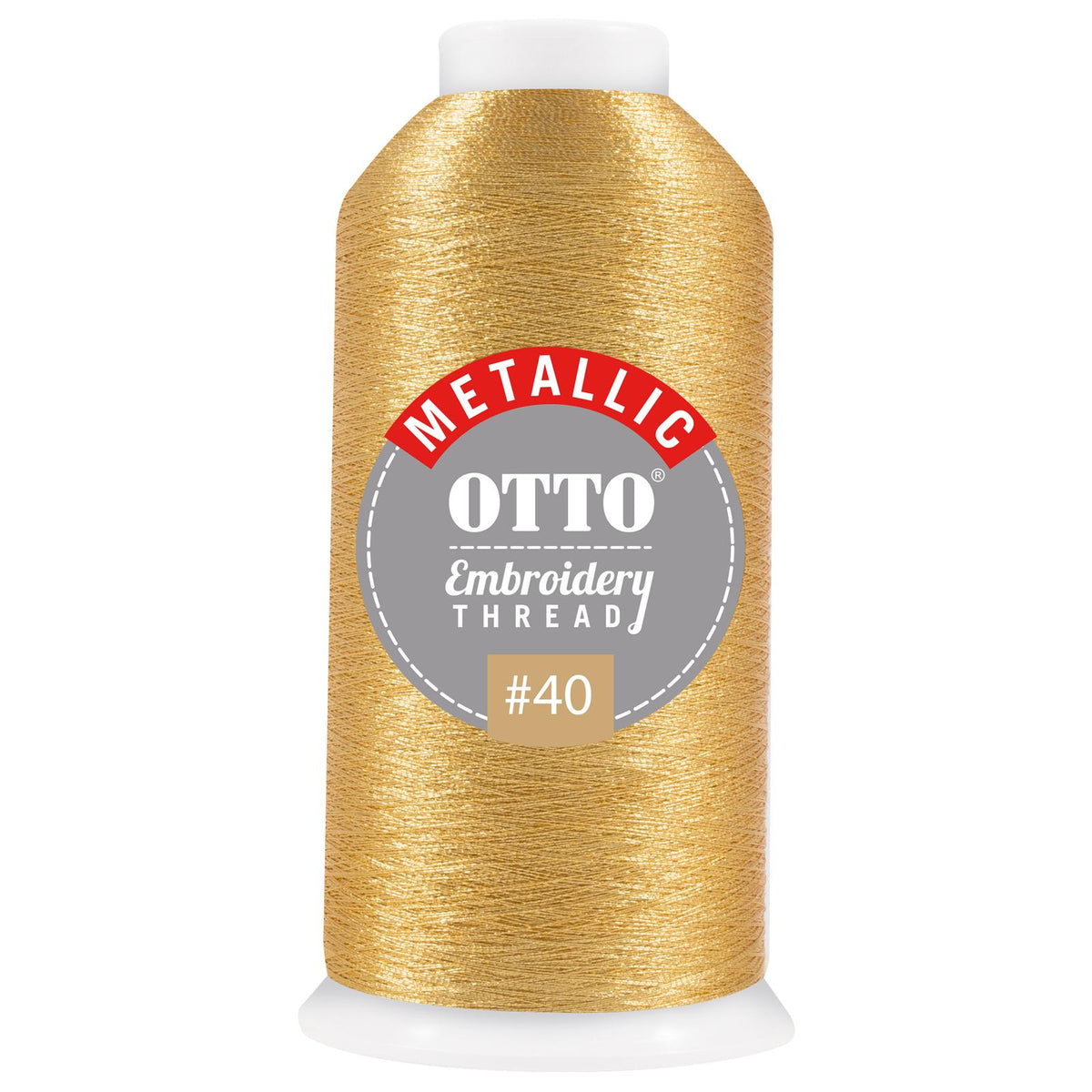 Front View of 704 - Thread 704 OTTO Embroidery Metallic Thread #40 1,100 yd. Cone
