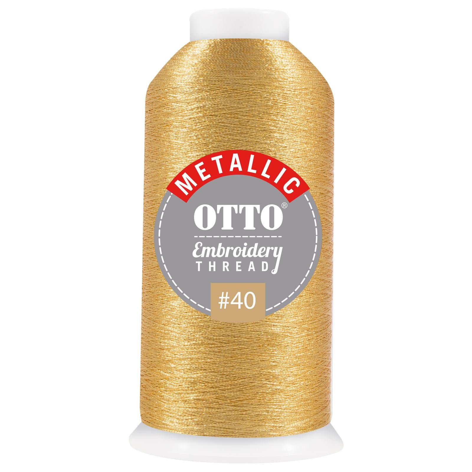 Front View of 704 - Thread 704 OTTO Embroidery Metallic Thread #40 1,100 yd. Cone
