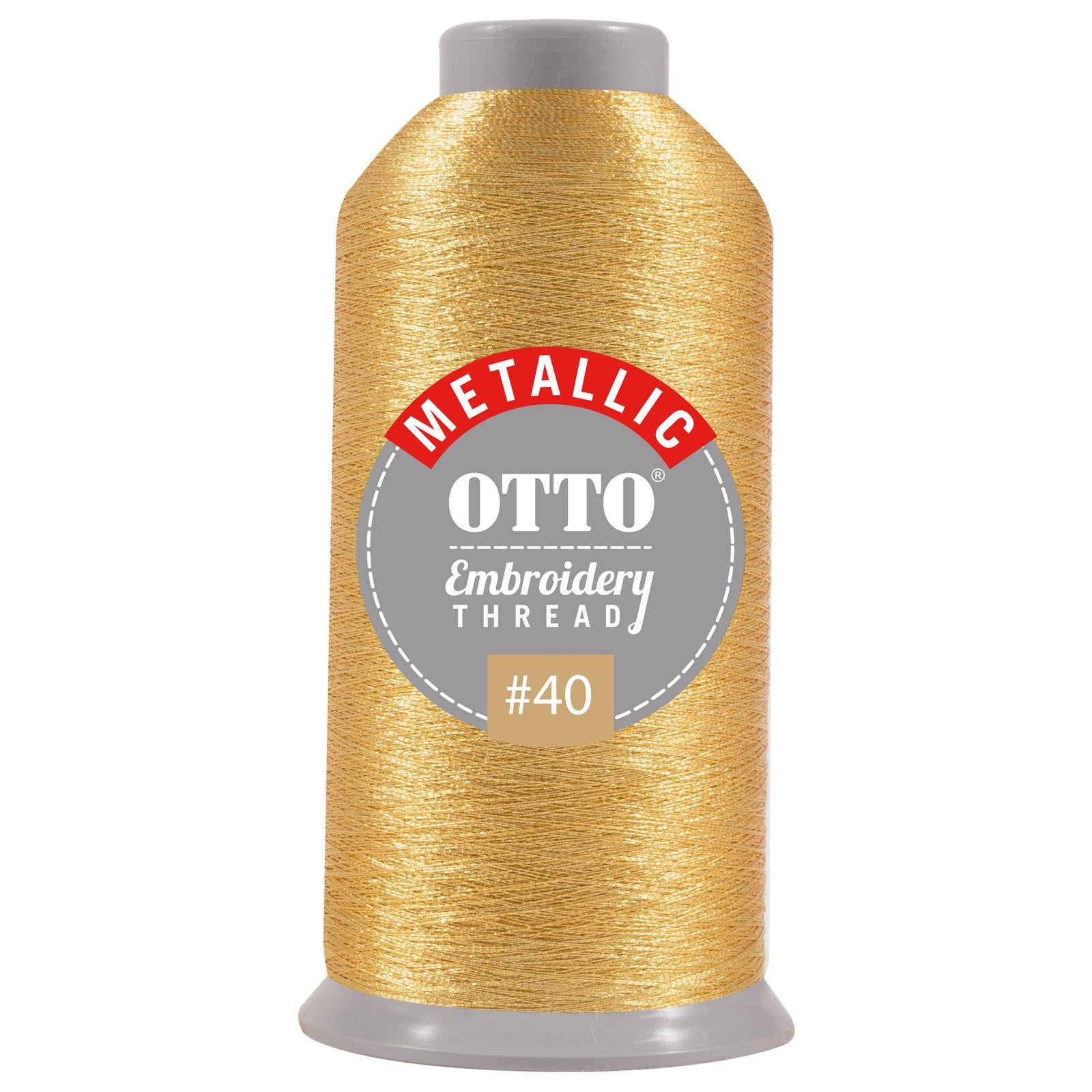 Front View of 704 - Thread 704 OTTO Embroidery Metallic Thread #40 3,300 yd. Cone