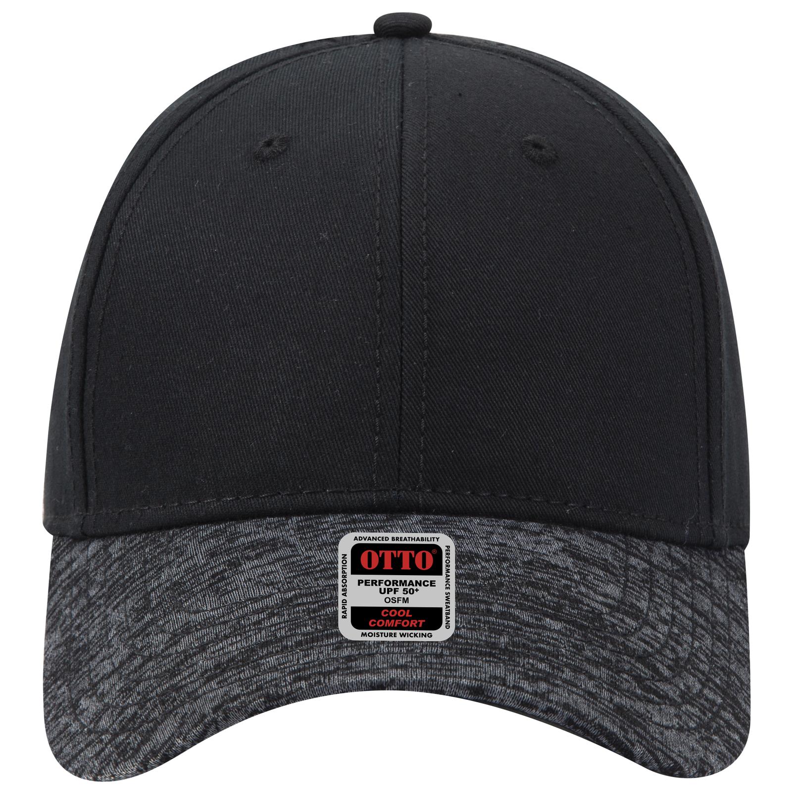 Right View of 8003 - Hth.Blk/Blk OTTO CAP "OTTO COMFY FIT" 6 Panel Low Profile Baseball Cap