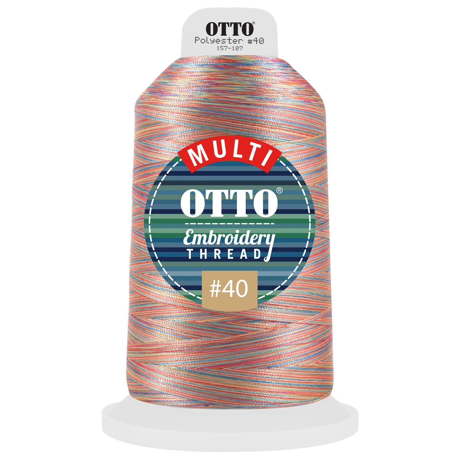 Front View of 804 - Thread 804 OTTO Embroidery Multicolor Thread #40 5,500 yd. King Cone