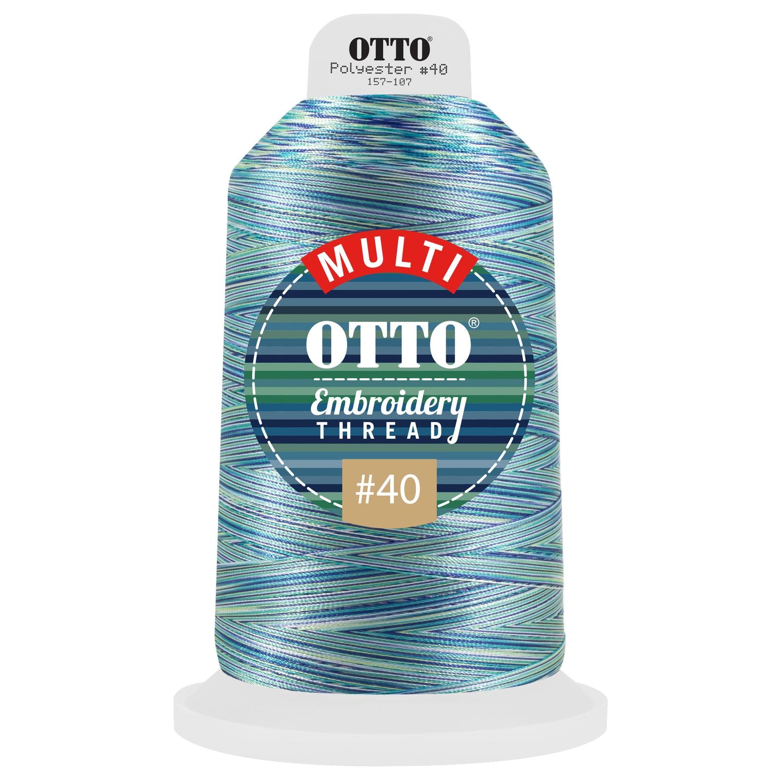 Front View of 806 - Thread 806 OTTO Embroidery Multicolor Thread #40 5,500 yd. King Cone
