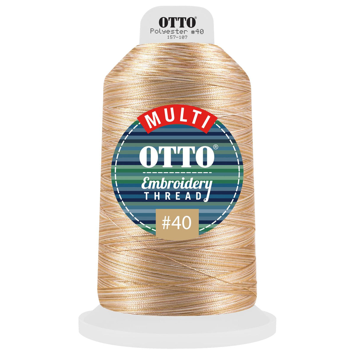Front View of 808 - Thread 808 OTTO Embroidery Multicolor Thread #40 5,500 yd. King Cone