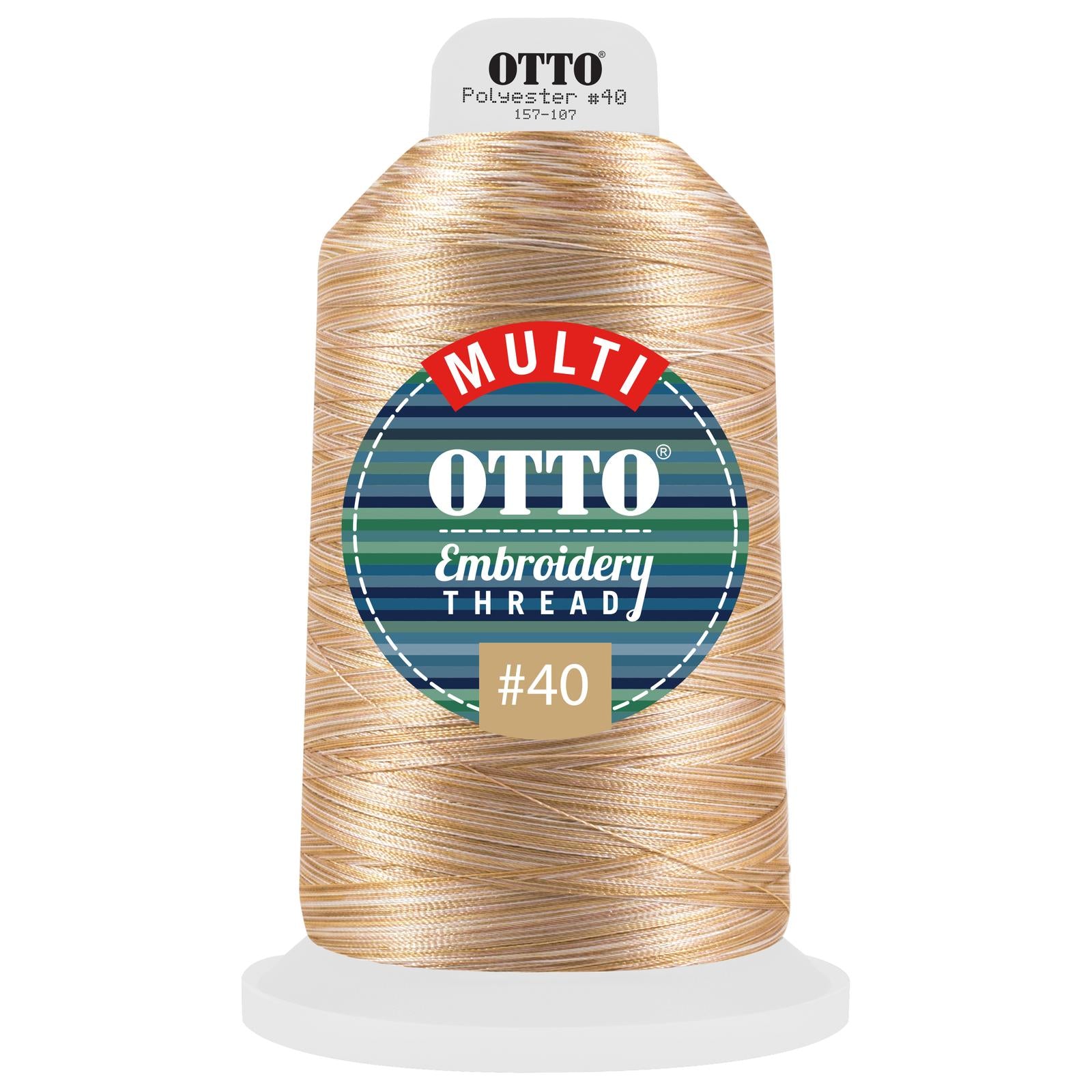 Front View of 808 - Thread 808 OTTO Embroidery Multicolor Thread #40 5,500 yd. King Cone