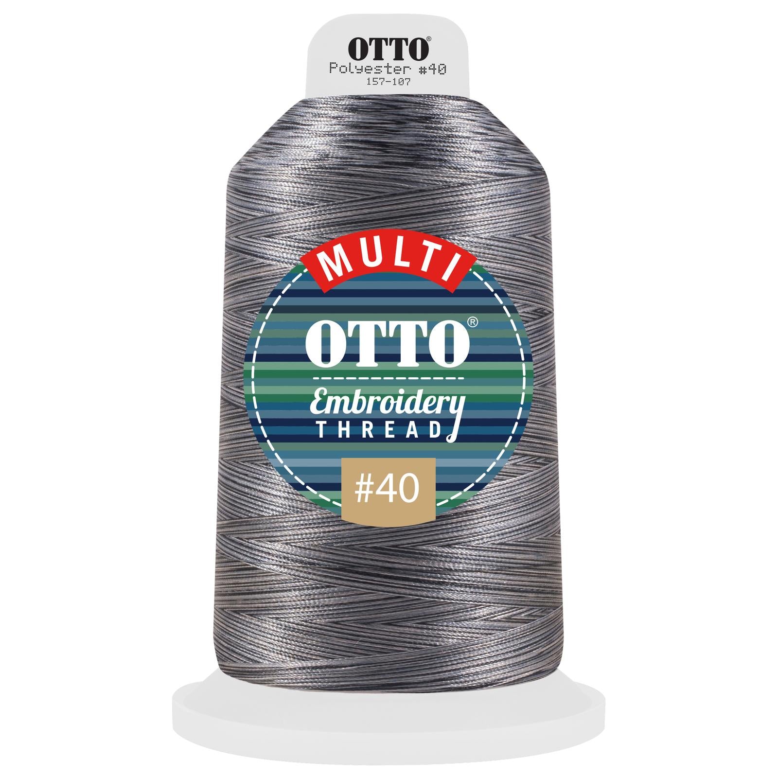 Front View of 811 - Thread 811 OTTO Embroidery Multicolor Thread #40 5,500 yd. King Cone