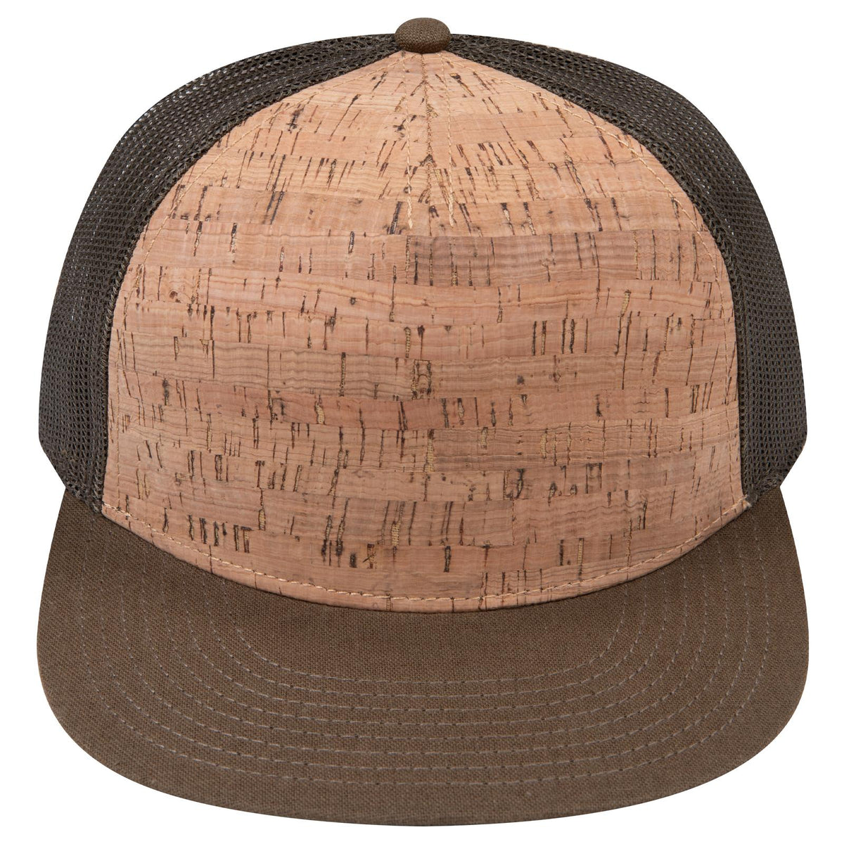 Front View of 8311283B - Ml Grn/Crk/Ml Grn OTTO CAP "OTTO SNAP" 5 Panel Pro Style Mesh Back Trucker Snapback Hat