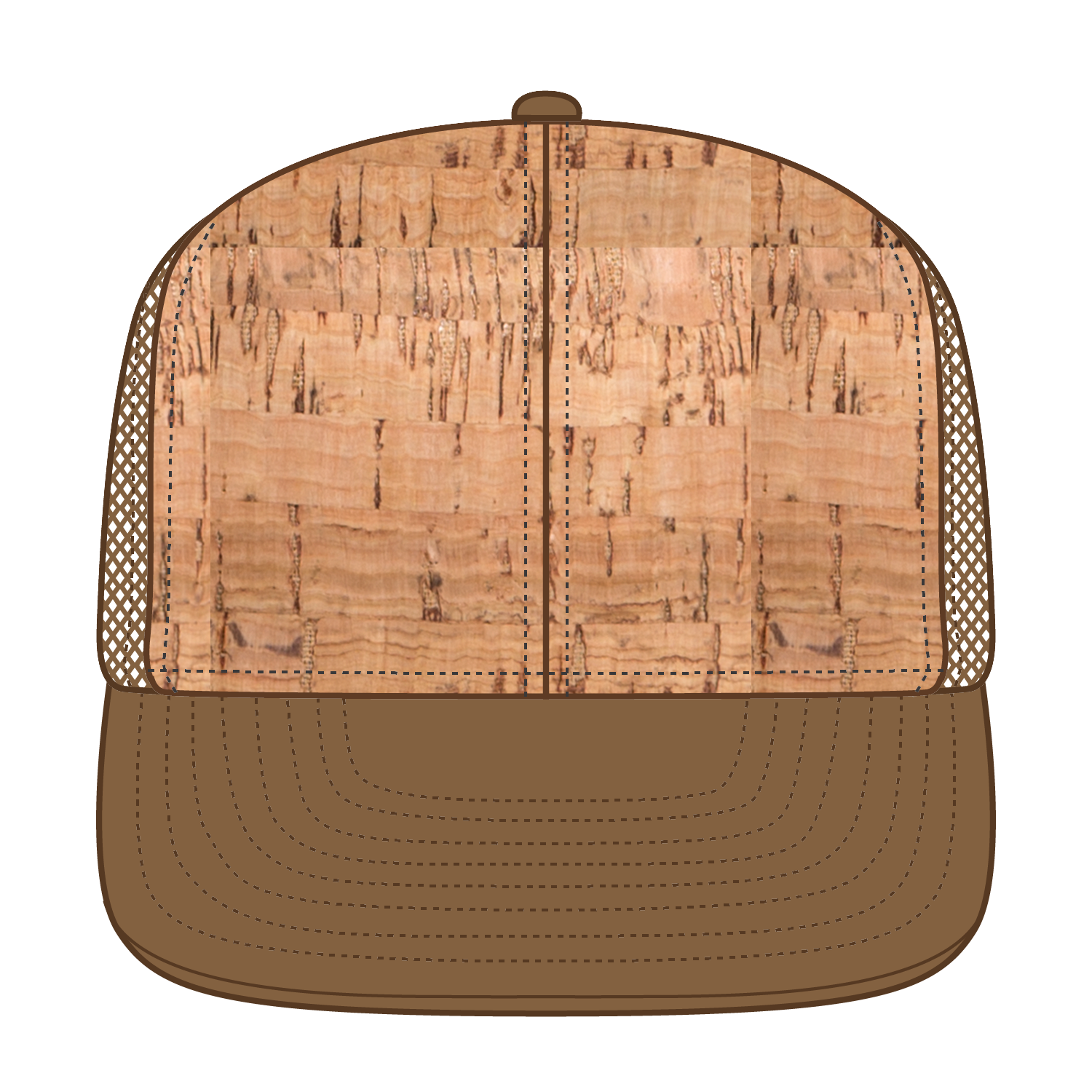 Front View of 8411284 - Cy Brn/Crk/Cy Brn OTTO CAP "OTTO SNAP" 6 Panel Pro Style Mesh Back Trucker Snapback Hat