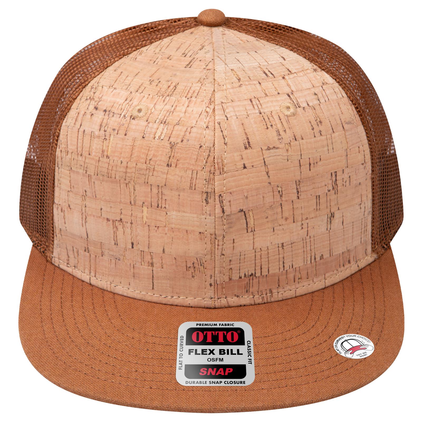 Right View of 8411284 - Cy Brn/Crk/Cy Brn OTTO CAP "OTTO SNAP" 6 Panel Pro Style Mesh Back Trucker Snapback Hat