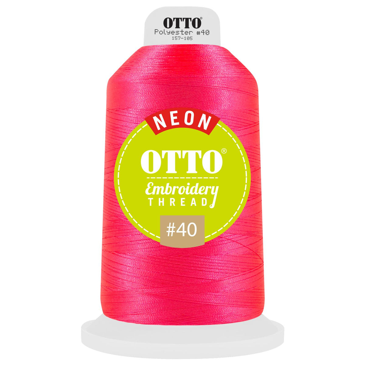 Front View of 9812 - Thread 9812 OTTO Embroidery Neon Thread #40 5,500 yd. King Cone