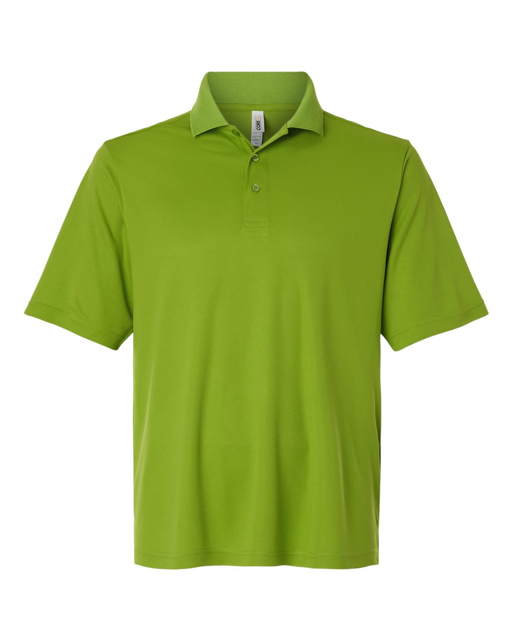 Front View of Acid Green Men's Nova Performance Pique Polo - CE108