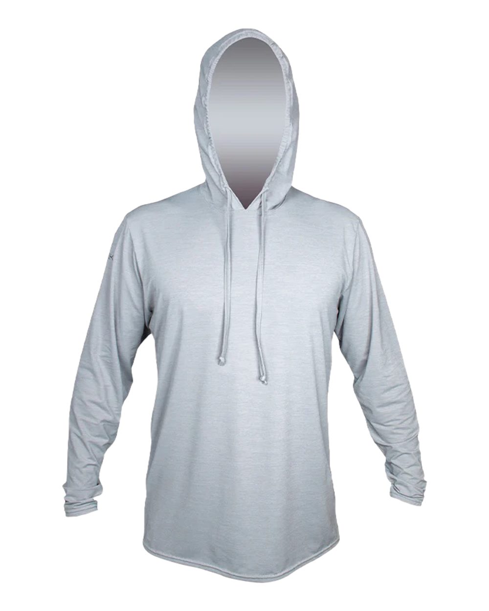 Front View of Alloy Heathered Low Pro Tech Hooded Long Sleeve T-Shirt - MVLPRH8