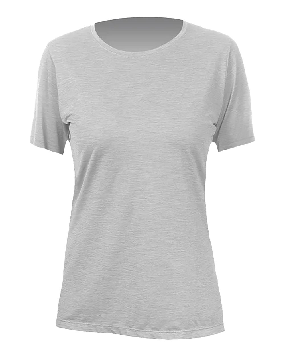 Front View of Alloy Heathered Women's Breeze Tech T-Shirt - WSBRZS0