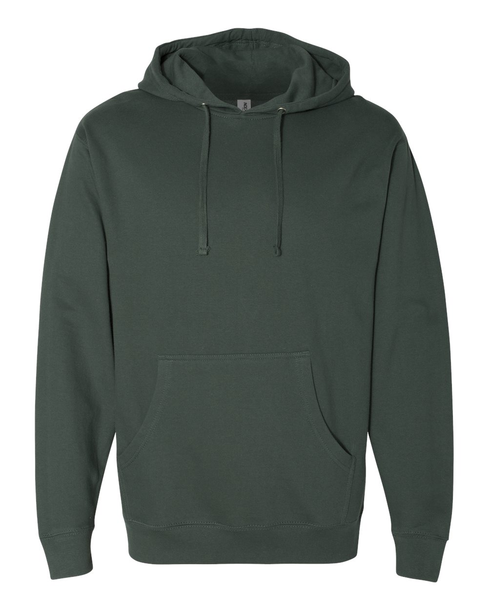Front View of Alpine Green Midweight Hooded Sweatshirt - SS4500