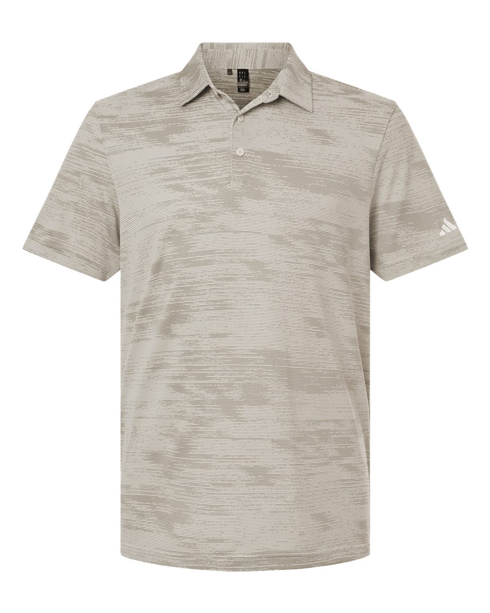 Front View of Alumina/ Silver Pebble Ultimate365 Textured Stripe Polo - A2005