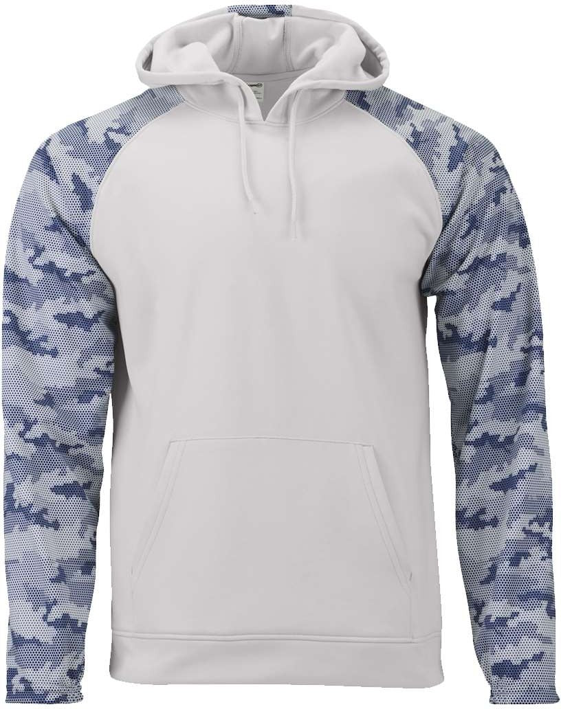Aluminum/ Navy Tahoe Camo Fleece Hooded Sweatshirt - 306