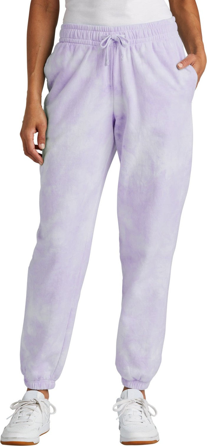 Front View of Amethyst Port & Co Women's Beach Wash Cloud Tie-Dye Sweatpant LPC140P