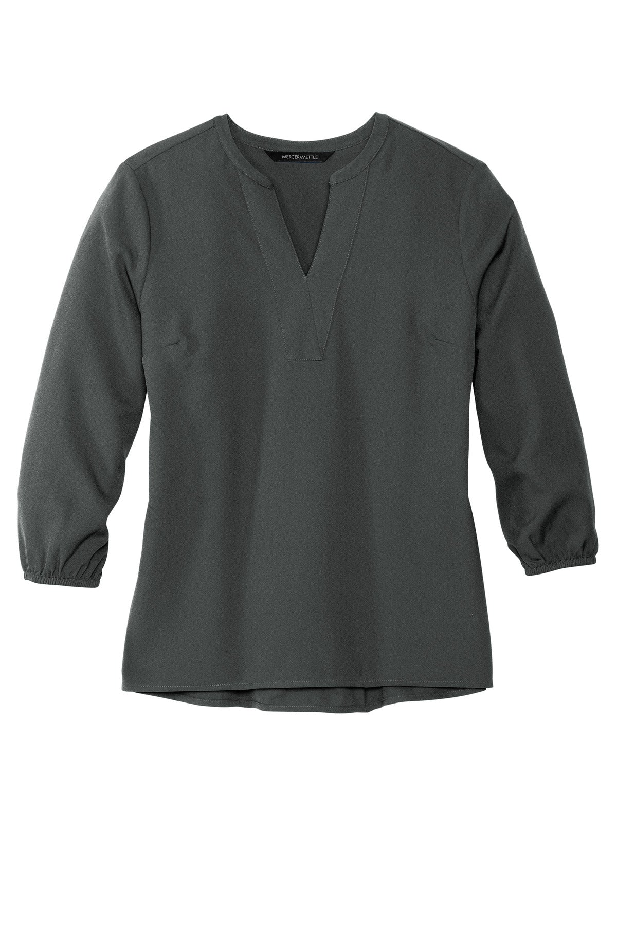 Front View of AnchorGrey Mercer+Mettle Women's Stretch Crepe 3/4-Sleeve Blouse MM2011