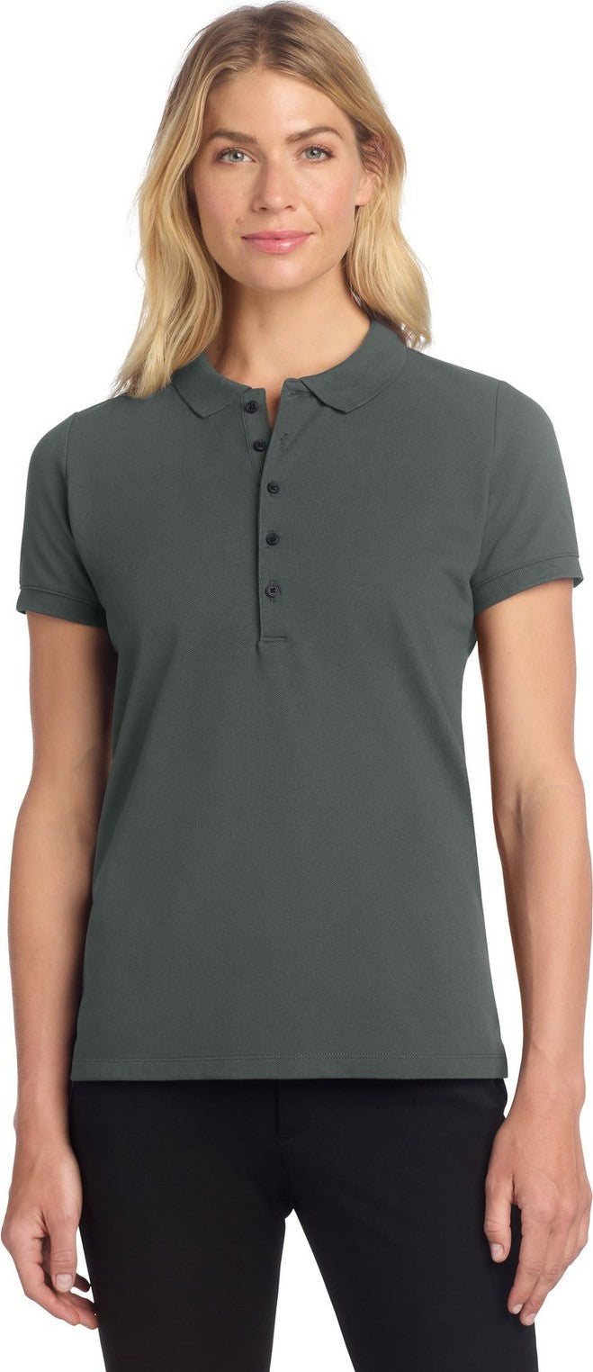 Front View of AnchorGrey Mercer+Mettle Women's Stretch Heavyweight Pique Polo MM1001