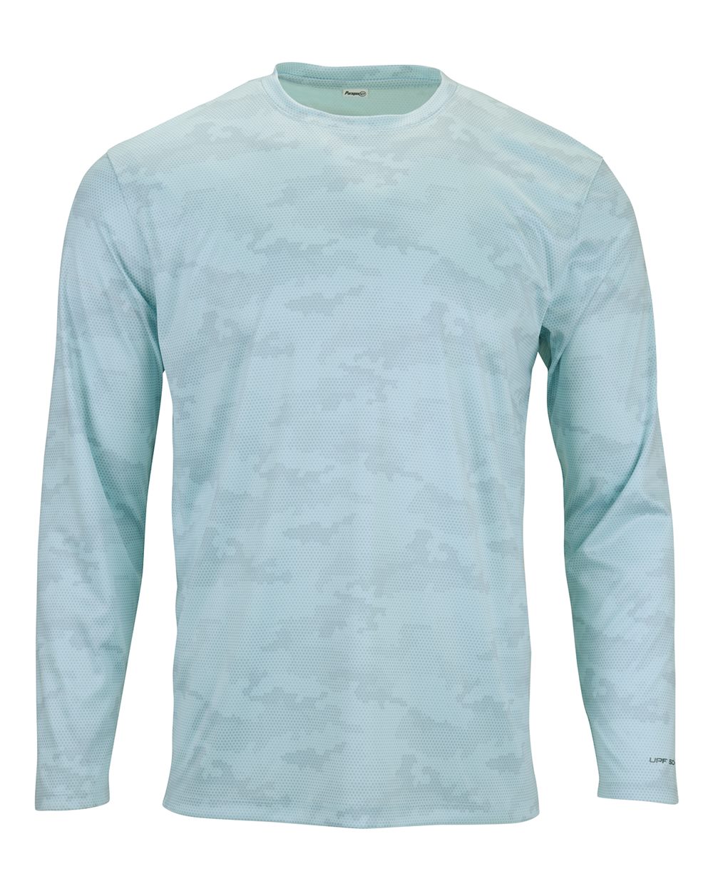 Aqua Blue Pompano Performance Camo Long Sleeve T-Shirt - 217