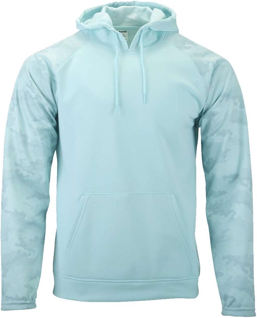 Aqua Blue Tahoe Camo Fleece Hooded Sweatshirt - 306