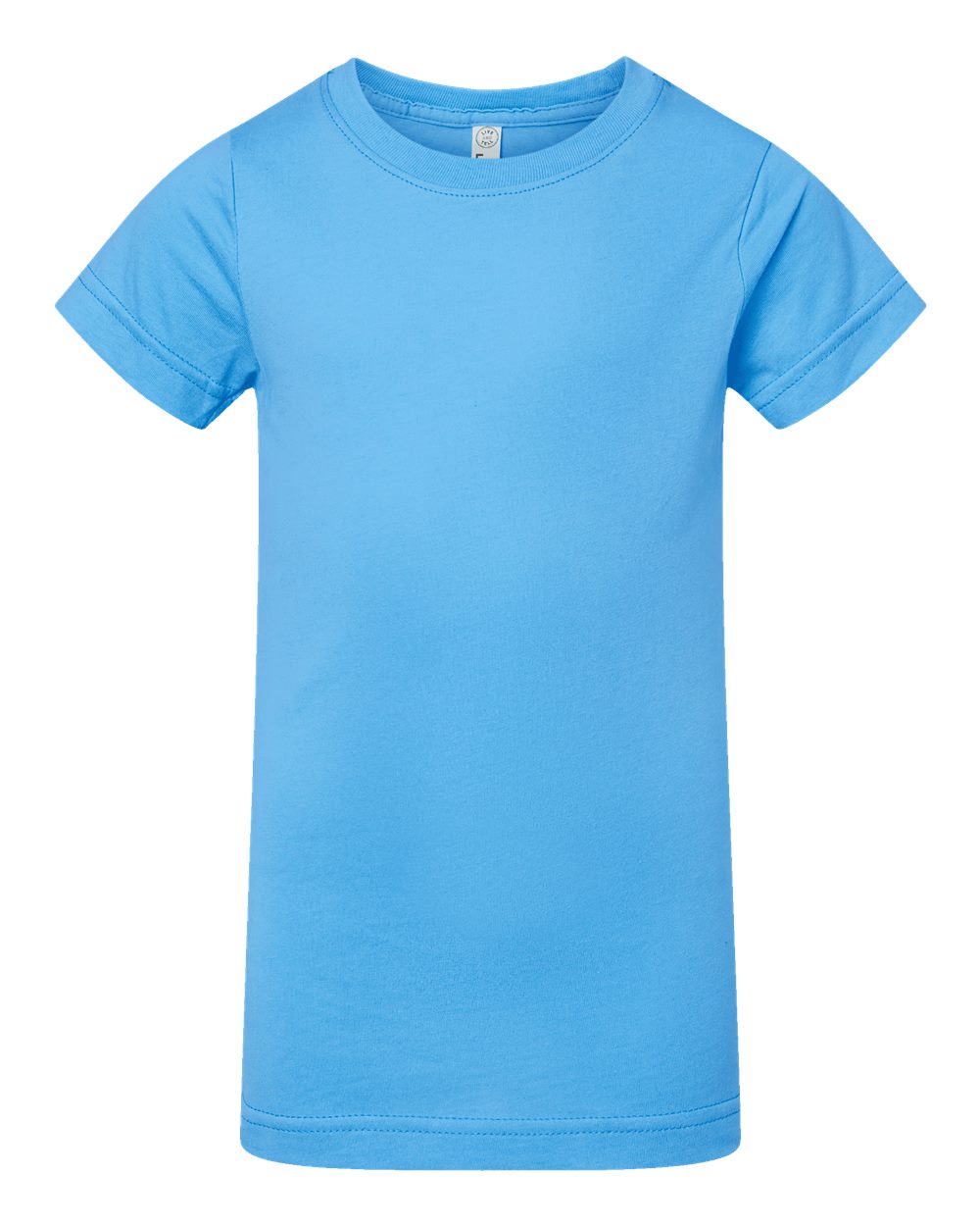 Front View of Aqua Girls' Fine Jersey Tee - 2616