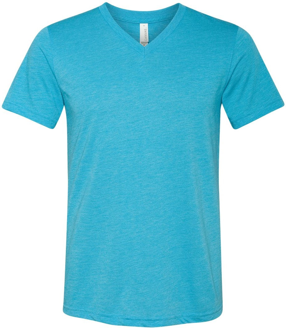 Aqua Triblend Triblend V-Neck Short Sleeve Tee - 3415