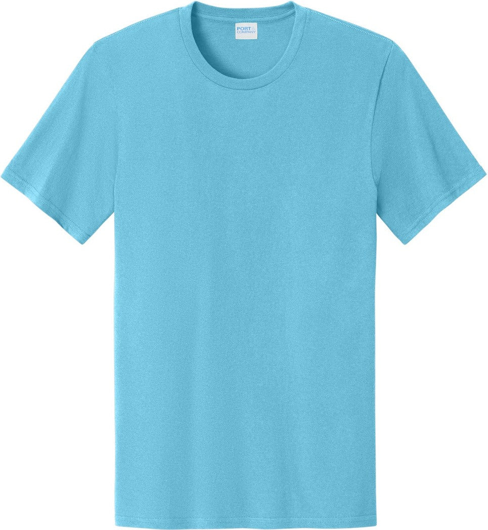 Front View of AquaticBl Port & Co Easy Cotton Tee PC43