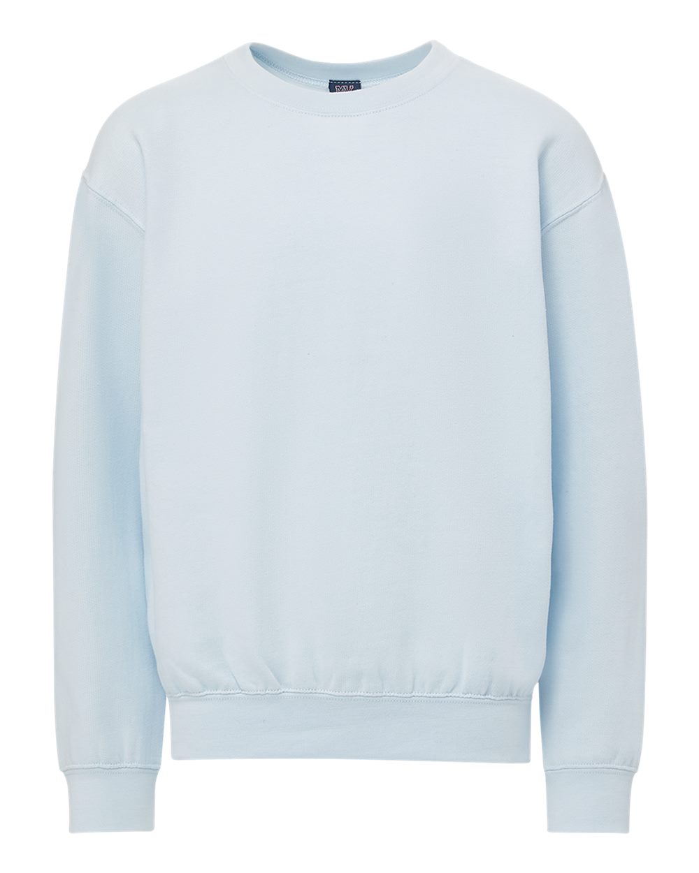 Front View of Arctic Blue Youth Buddy Crewneck Sweatshirt - 23154Y