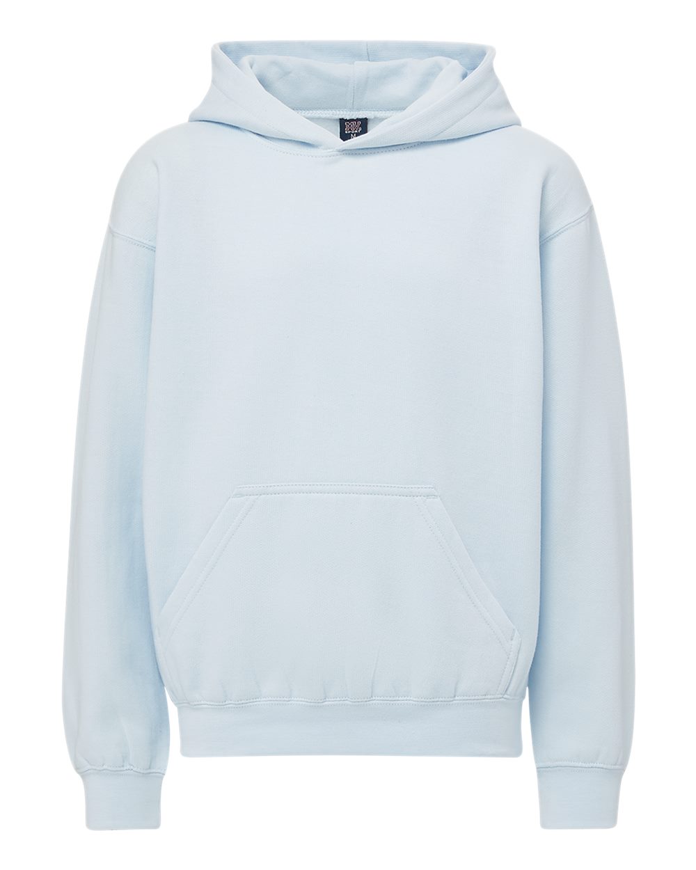 Front View of Arctic Blue Youth Buddy Hooded Sweatshirt - 23153Y