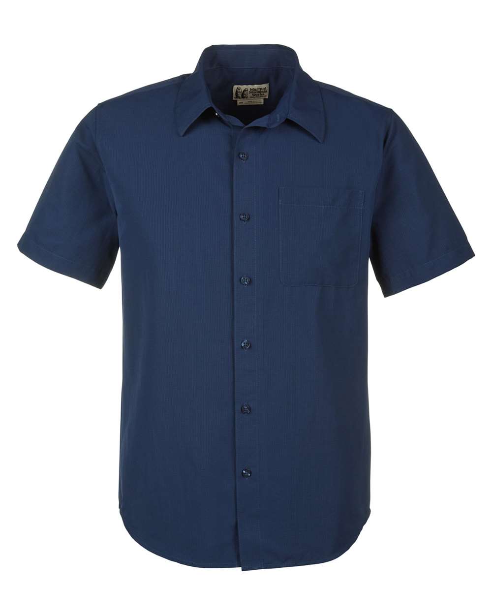 Front View of Arctic Navy Aerobora Short-Sleeve Woven - M14116
