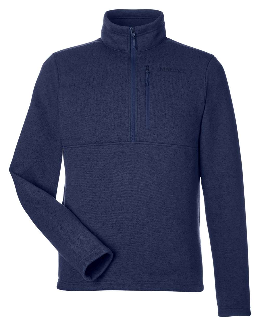Front View of Arctic Navy Dropline Half-Zip Jacket - M13193