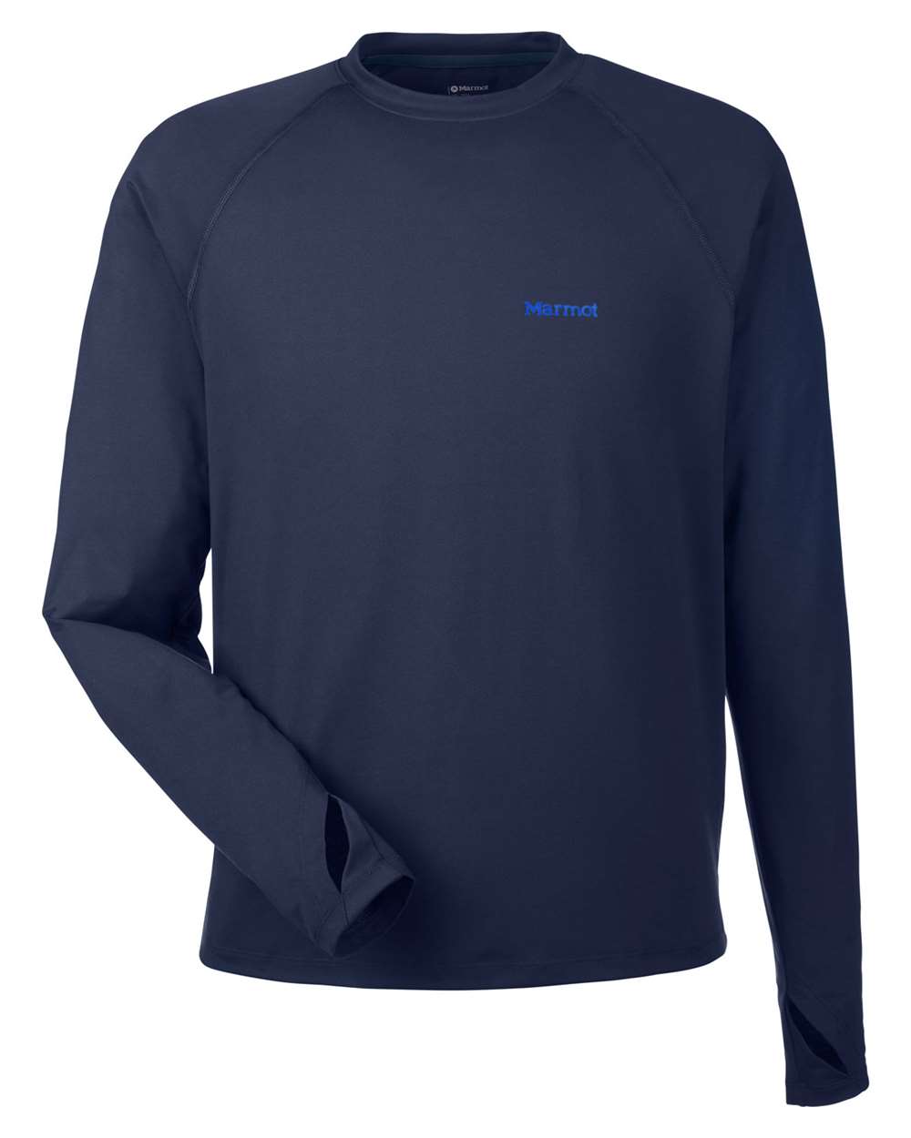 Front View of Arctic Navy Windridge Long Sleeve T-Shirt - M14153
