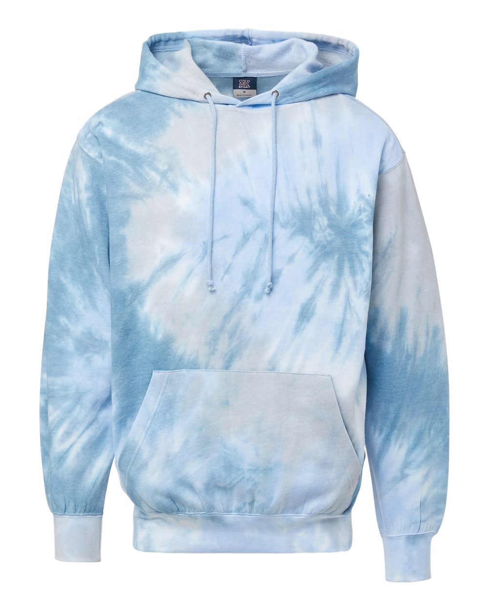 Front View of Arctic Sky Tie Dye Classic Fleece Tie-Dye Hooded Sweatshirt - 1290