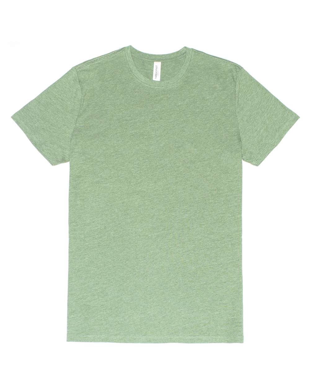 Front View of Army Heather Ultimate CVC T-Shirt - 100A