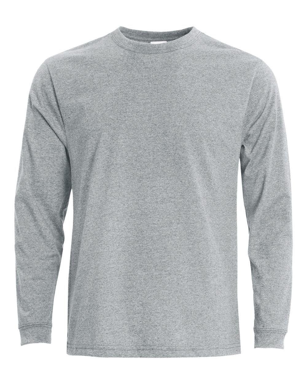 Front View of Ash Eco Long Sleeve T-Shirt - EC102