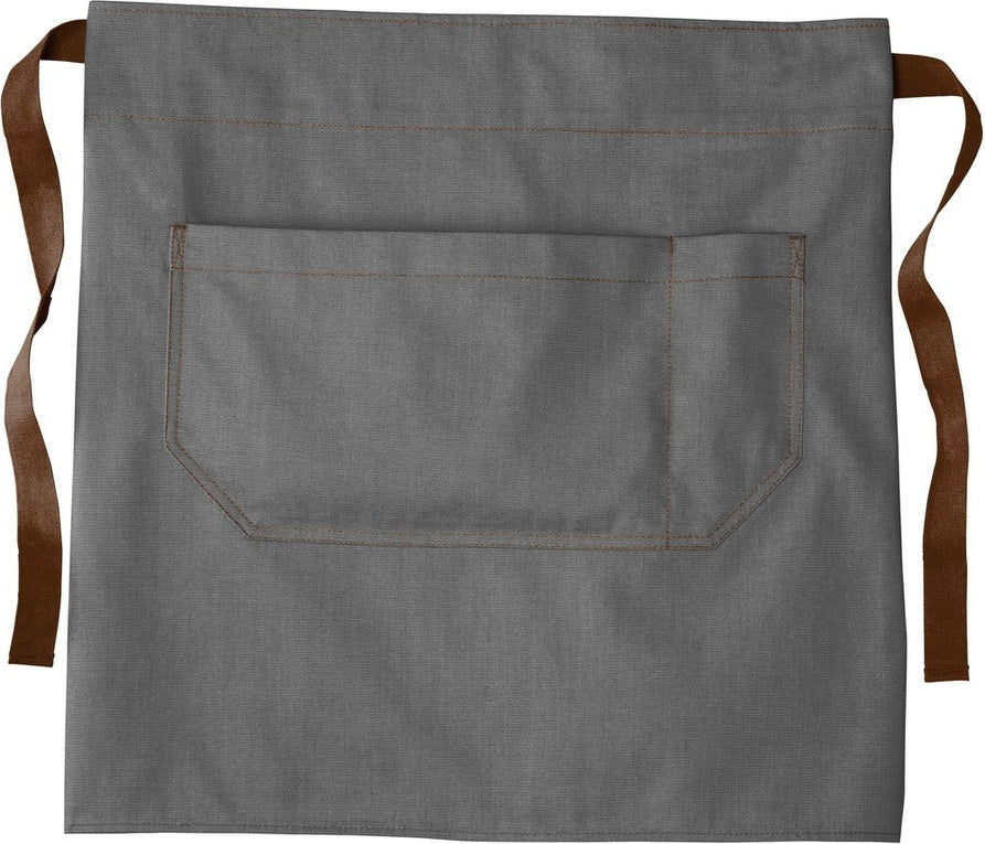 Front View of Ash Grey Port Authority Market Half Bistro Apron. A801