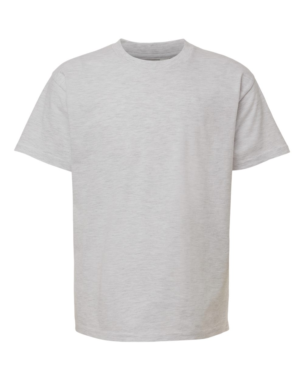 Front View of Ash Grey Youth Fine Jersey Tee - 2001Y