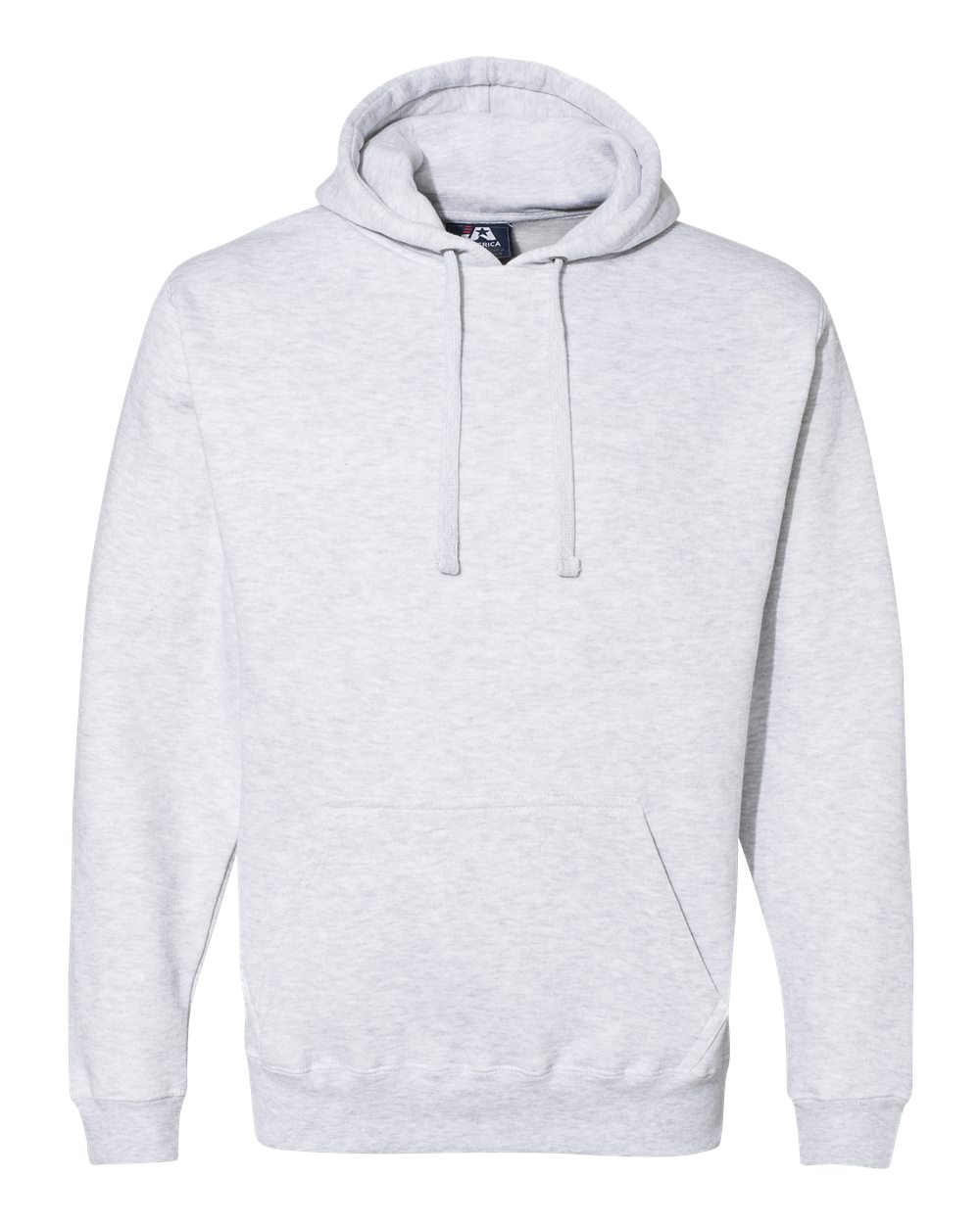 Front View of Ash Heather Premium Hooded Sweatshirt - 8824