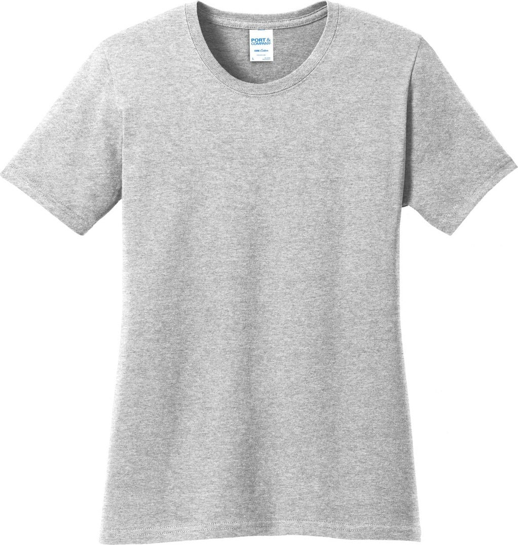 Front View of Ash Port & Co Women's Core Cotton Tee. LPC54