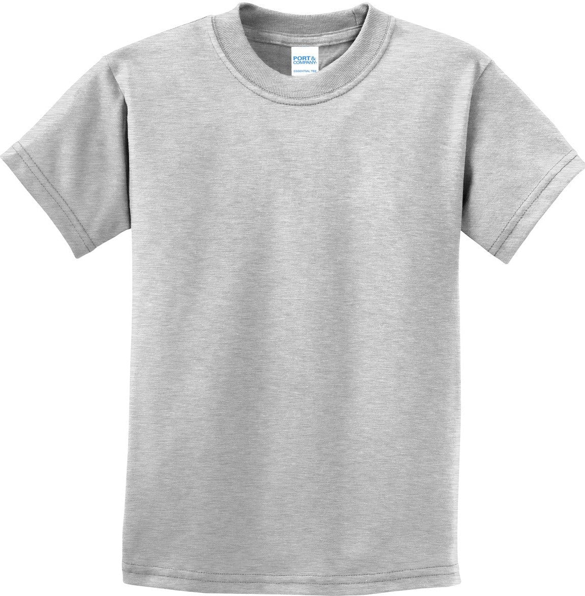 Front View of Ash Port & Co Youth Essential Tee. PC61Y