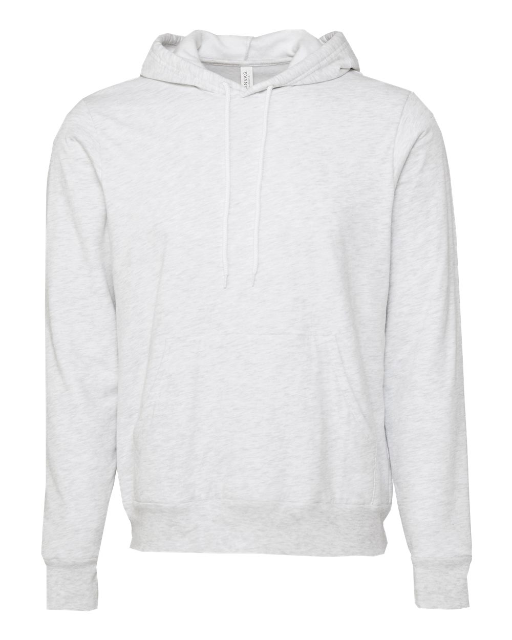Front View of Ash Sponge Fleece Hoodie - 3719