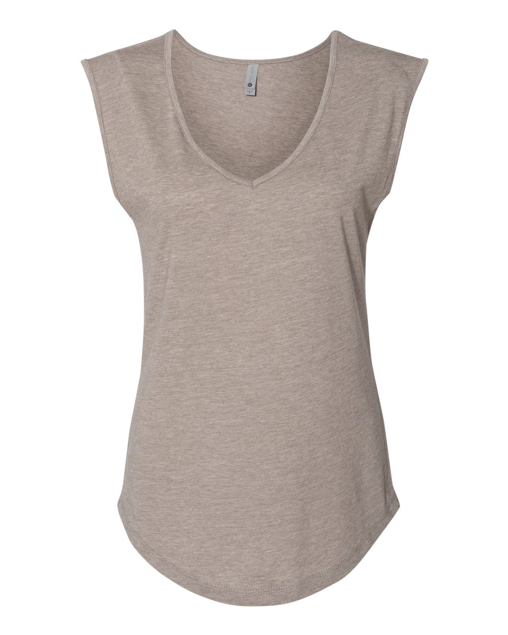 Front View of Ash Women's Festival Sleeveless Deep V-Neck T-Shirt - 5040